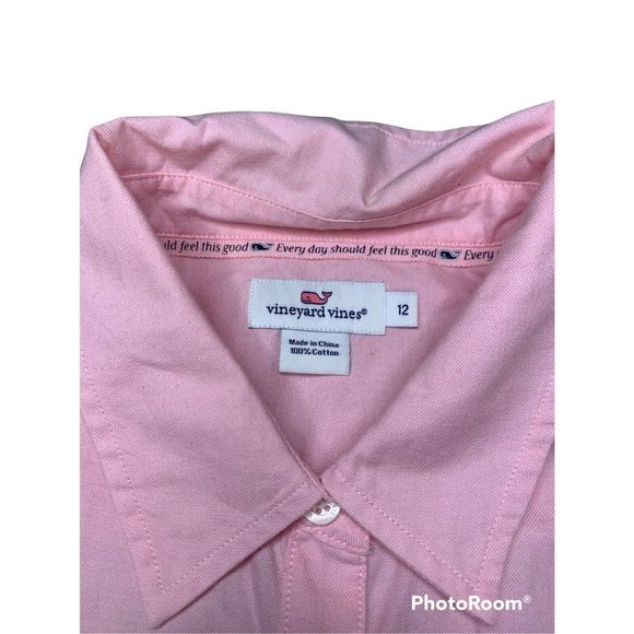 Vineyard Vines Women's Pink Button Front Top Shirt Size 12 - Picture 2 of 4